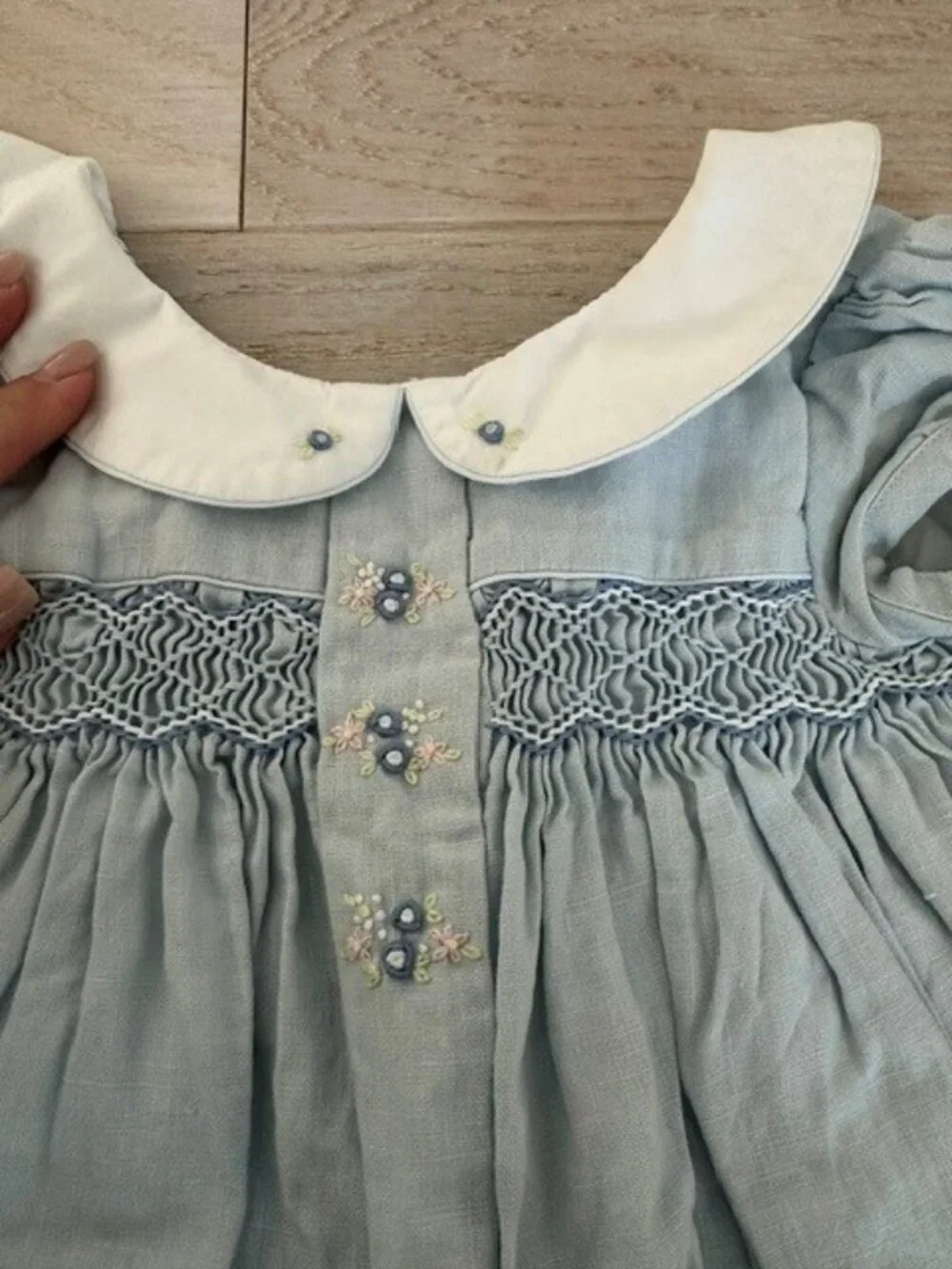 Ralph Lauren Blue Bubble Romper — 18M